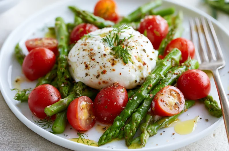 Asparagus Tomato Burrata Salad Recipe