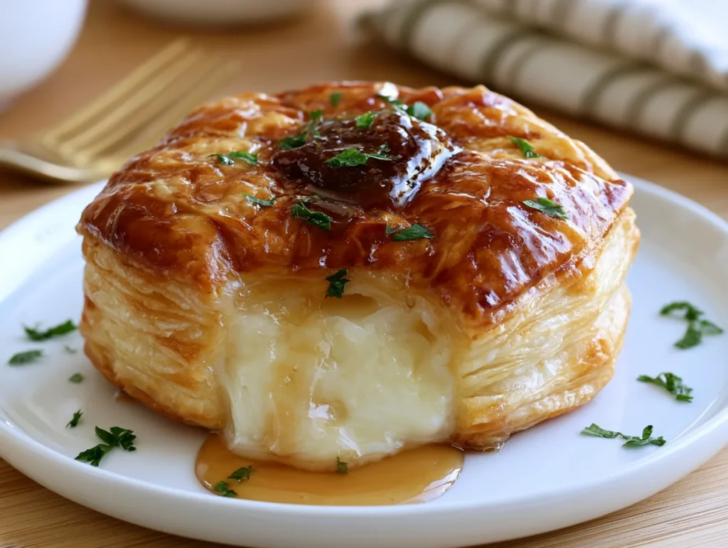 Baked Brie in Puff Pastry with Honey Fig Recipe