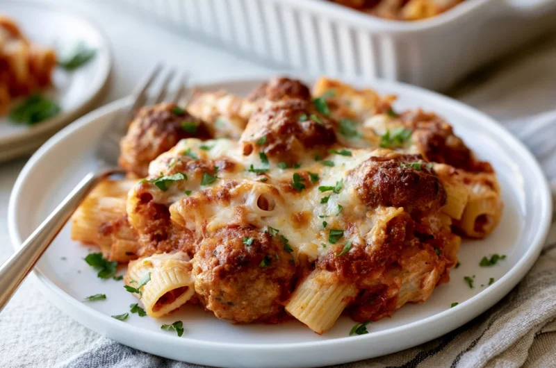 Baked Meatball Pasta Bake Recipe