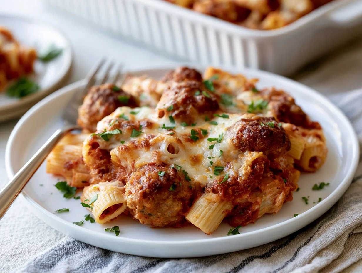 Baked Meatball Pasta Bake Recipe