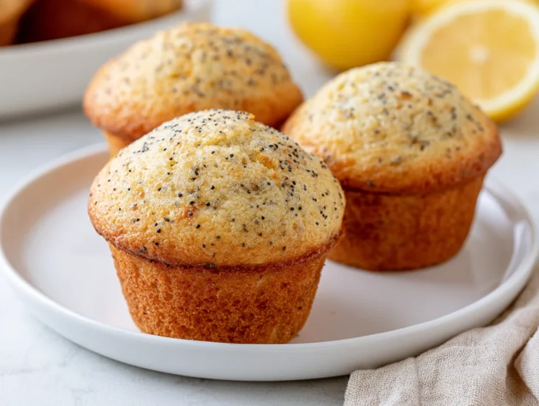 Bakery-Style Lemon Poppyseed Muffins Recipe