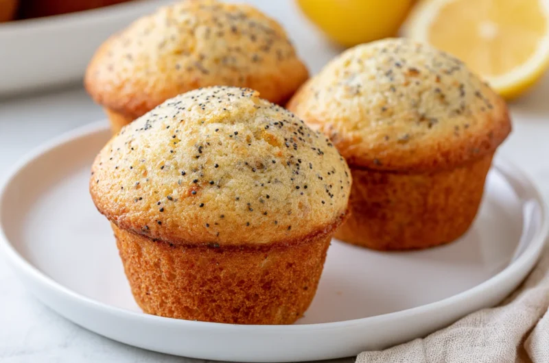 Bakery-Style Lemon Poppyseed Muffins Recipe