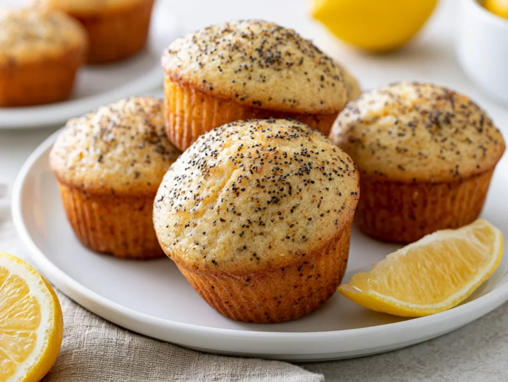 Bakery-Style Lemon Poppyseed Muffins Recipe