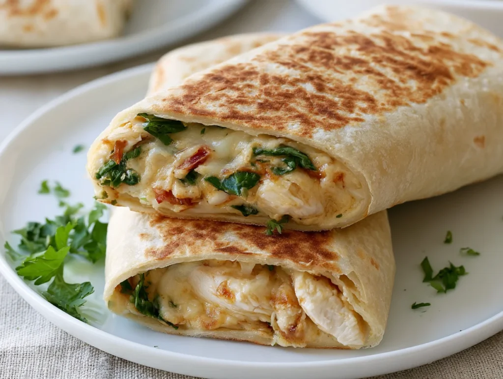 Best Cheesy Chicken Garlic Wraps Recipe
