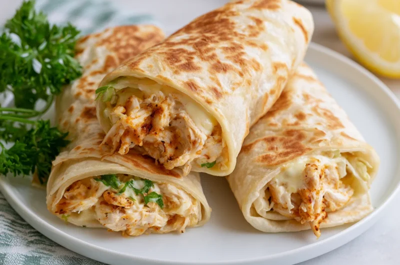 Best Cheesy Chicken Garlic Wraps Recipe