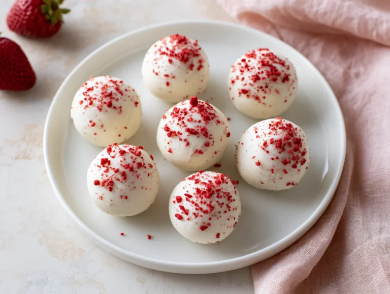 Bite-Sized Strawberry Cheesecake Truffles Recipe