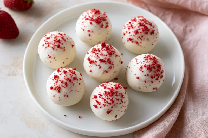 Bite-Sized Strawberry Cheesecake Truffles Recipe