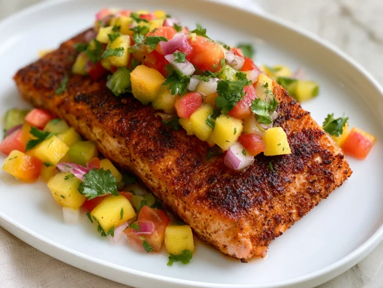 Blackened Salmon with Mango Salsa Recipe