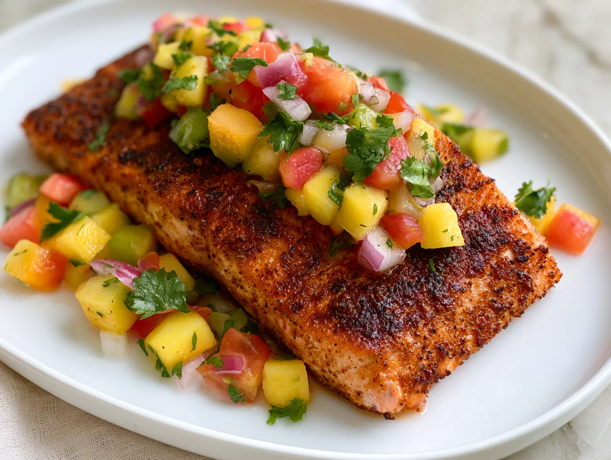 Blackened Salmon with Mango Salsa Recipe