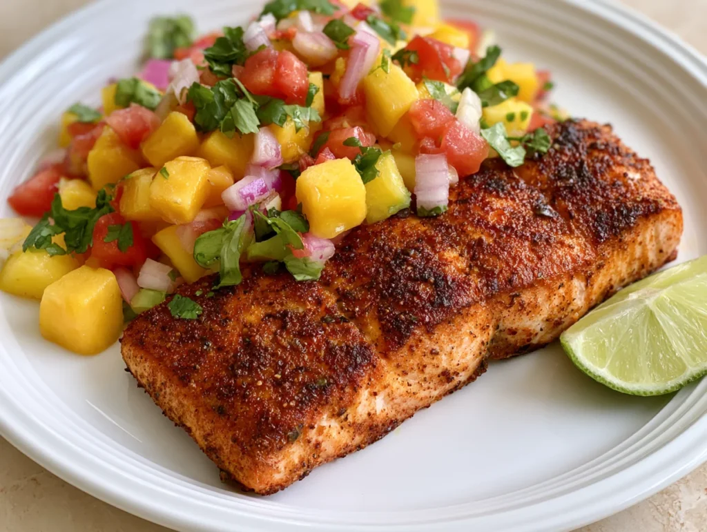Blackened Salmon with Mango Salsa Recipe