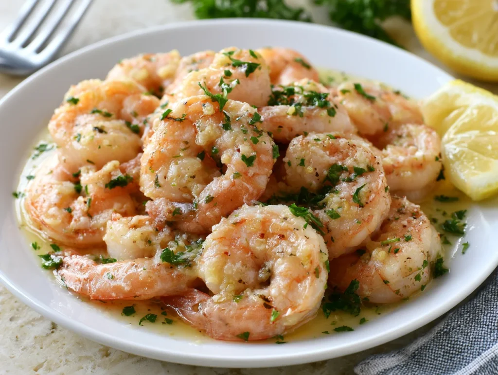 Buttery Garlic Parmesan Baked Shrimp Recipe