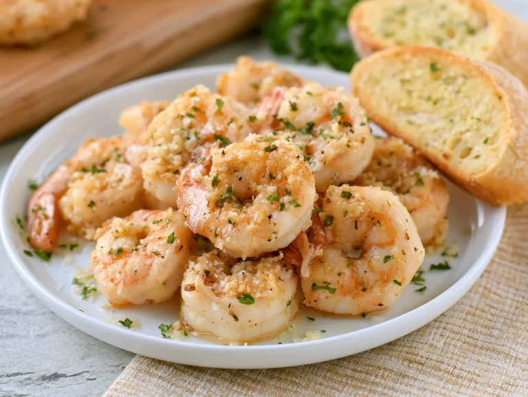 Buttery Garlic Parmesan Baked Shrimp Recipe