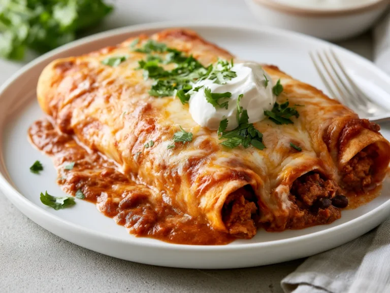 Cheesy Ground Turkey Black Bean Enchiladas Recipe