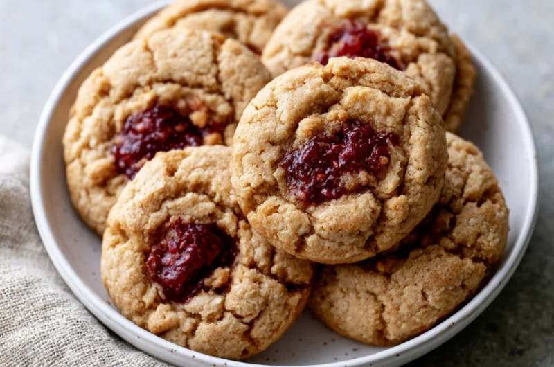 Chewy Peanut Butter Jelly Stuffed Cookies Recipe
