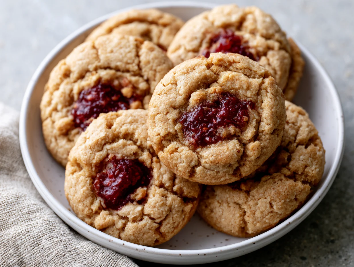 Chewy Peanut Butter Jelly Stuffed Cookies Recipe