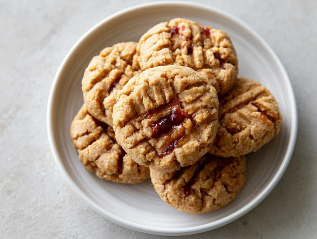 Chewy Peanut Butter Jelly Stuffed Cookies Recipe