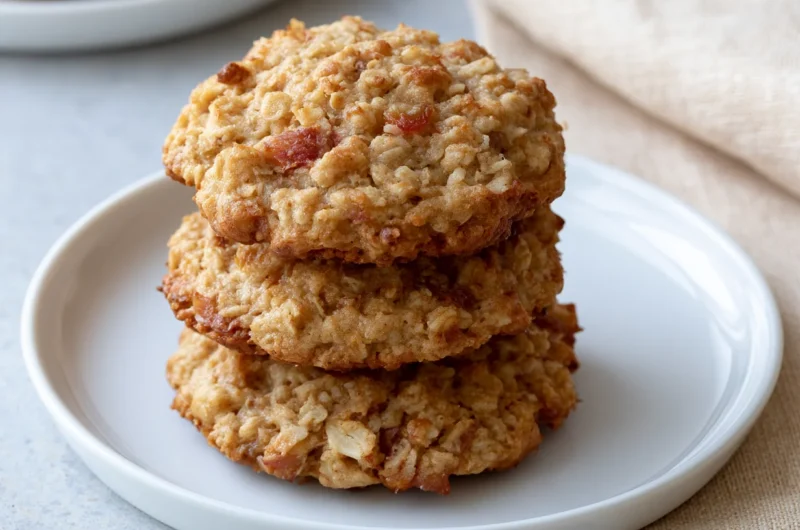 Chewy Rhubarb Oat Cookies Recipe