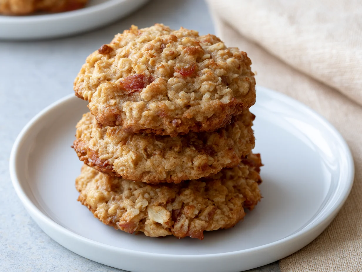 Chewy Rhubarb Oat Cookies Recipe