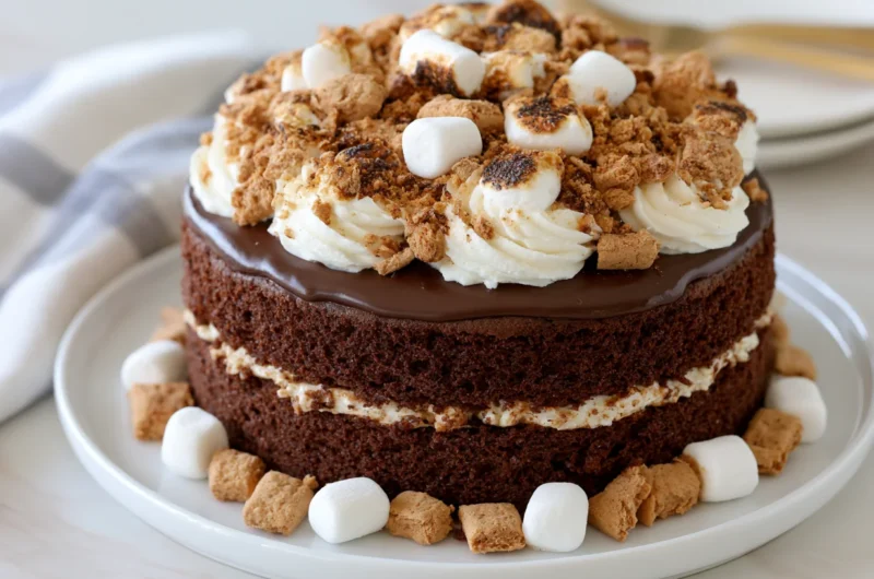Chocolatey Smores Chocolate Cake Recipe