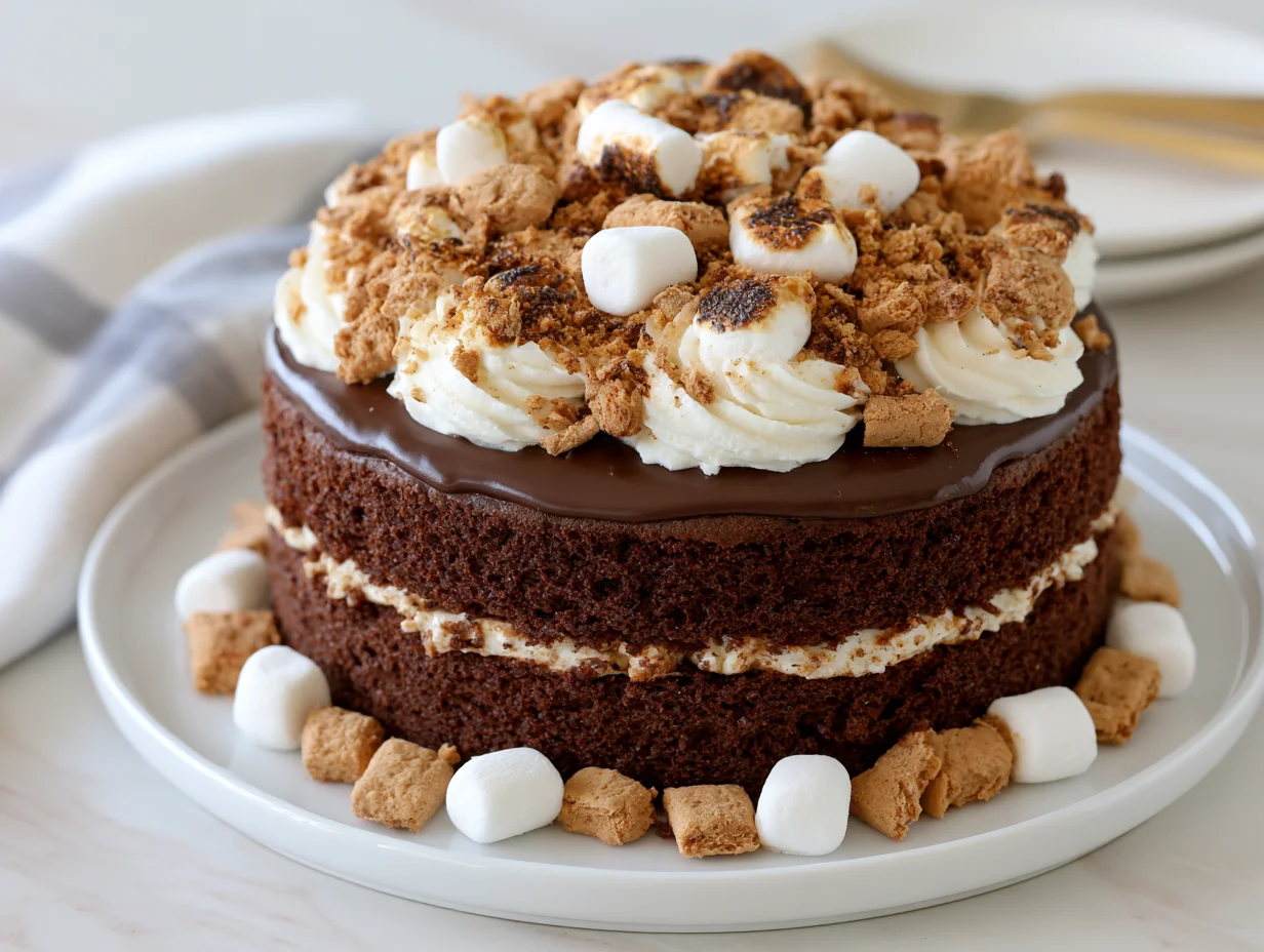 Chocolatey Smores Chocolate Cake Recipe