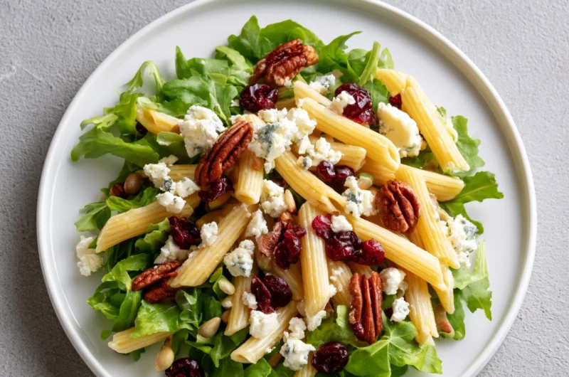 Colorful Feta Cranberry Penne Salad Recipe