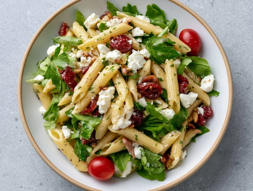 Colorful Feta Cranberry Penne Salad Recipe