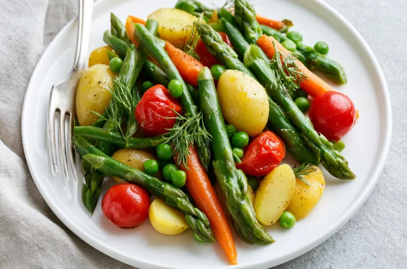 Colorful Sauteed Spring Vegetable Salad Recipe