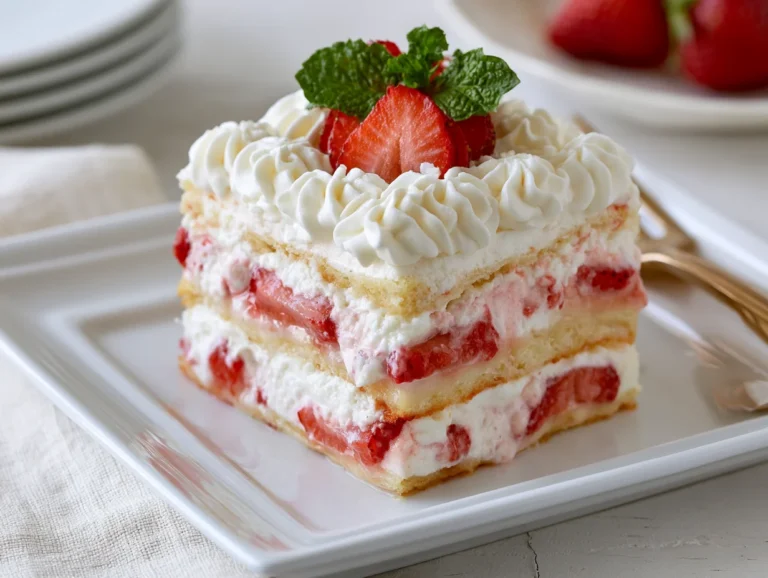 Creamy Strawberry Lasagna Dessert Recipe