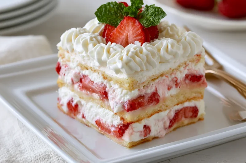 Creamy Strawberry Lasagna Dessert Recipe