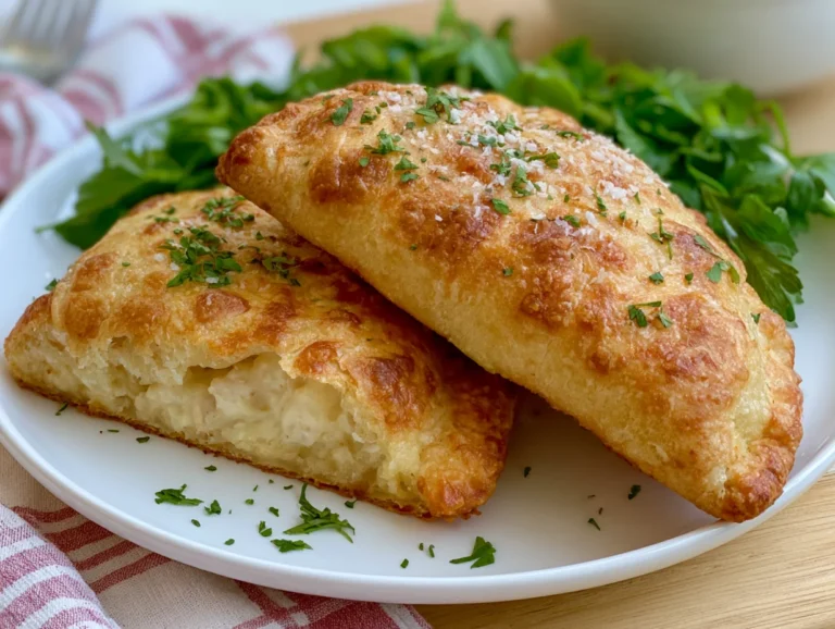 Crispy Chicken Alfredo Air Fryer Calzones Recipe