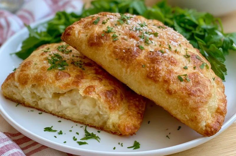 Crispy Chicken Alfredo Air Fryer Calzones Recipe