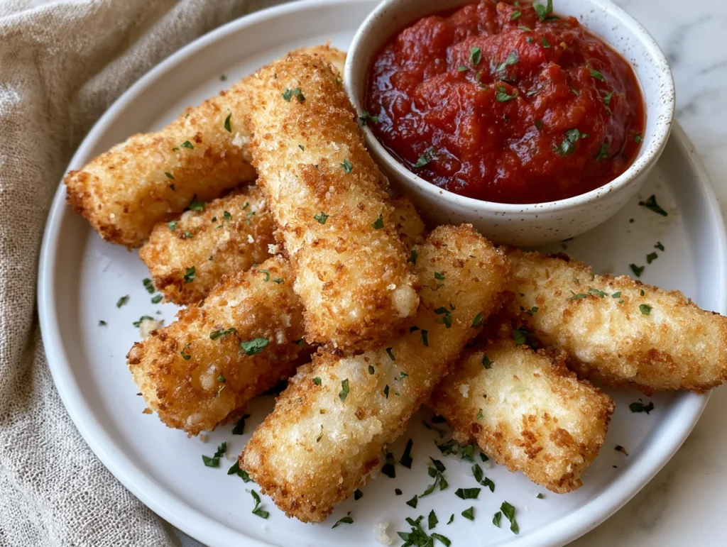 Crispy Mozzarella Sticks with Marinara Recipe