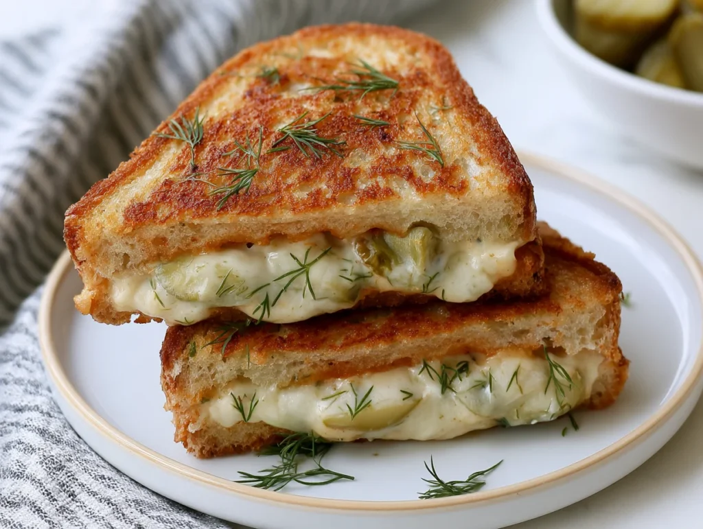 Crunchy Dill Pickle Grilled Cheese Recipe
