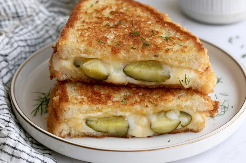 Crunchy Dill Pickle Grilled Cheese Recipe