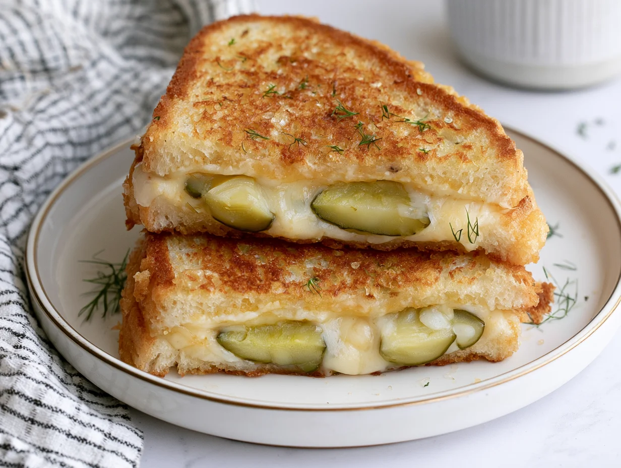 Crunchy Dill Pickle Grilled Cheese Recipe