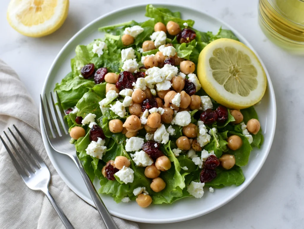 Crunchy Feta Cranberry Chickpea Salad Recipe