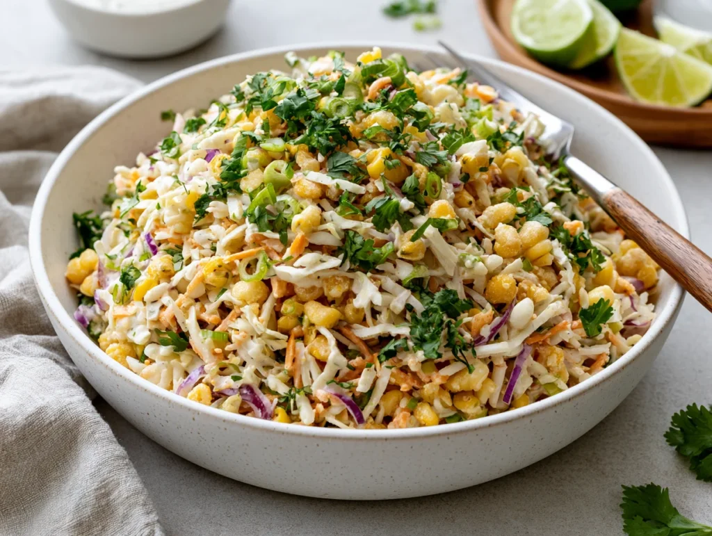 Crunchy Mexican Street Corn Coleslaw Recipe