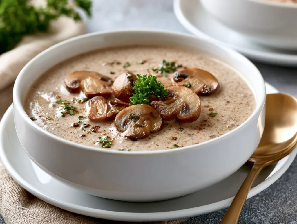 Earthy Creamy Mushroom Soup Recipe