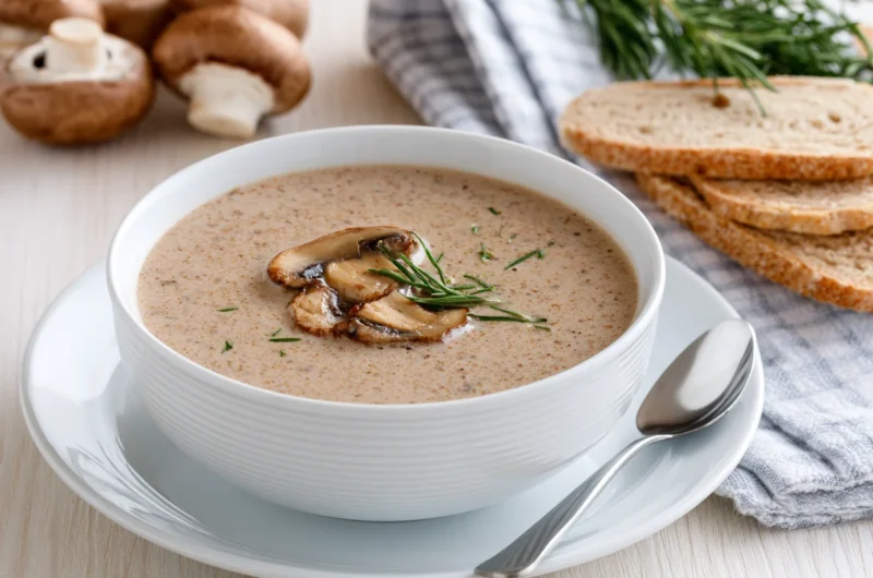Earthy Creamy Mushroom Soup Recipe