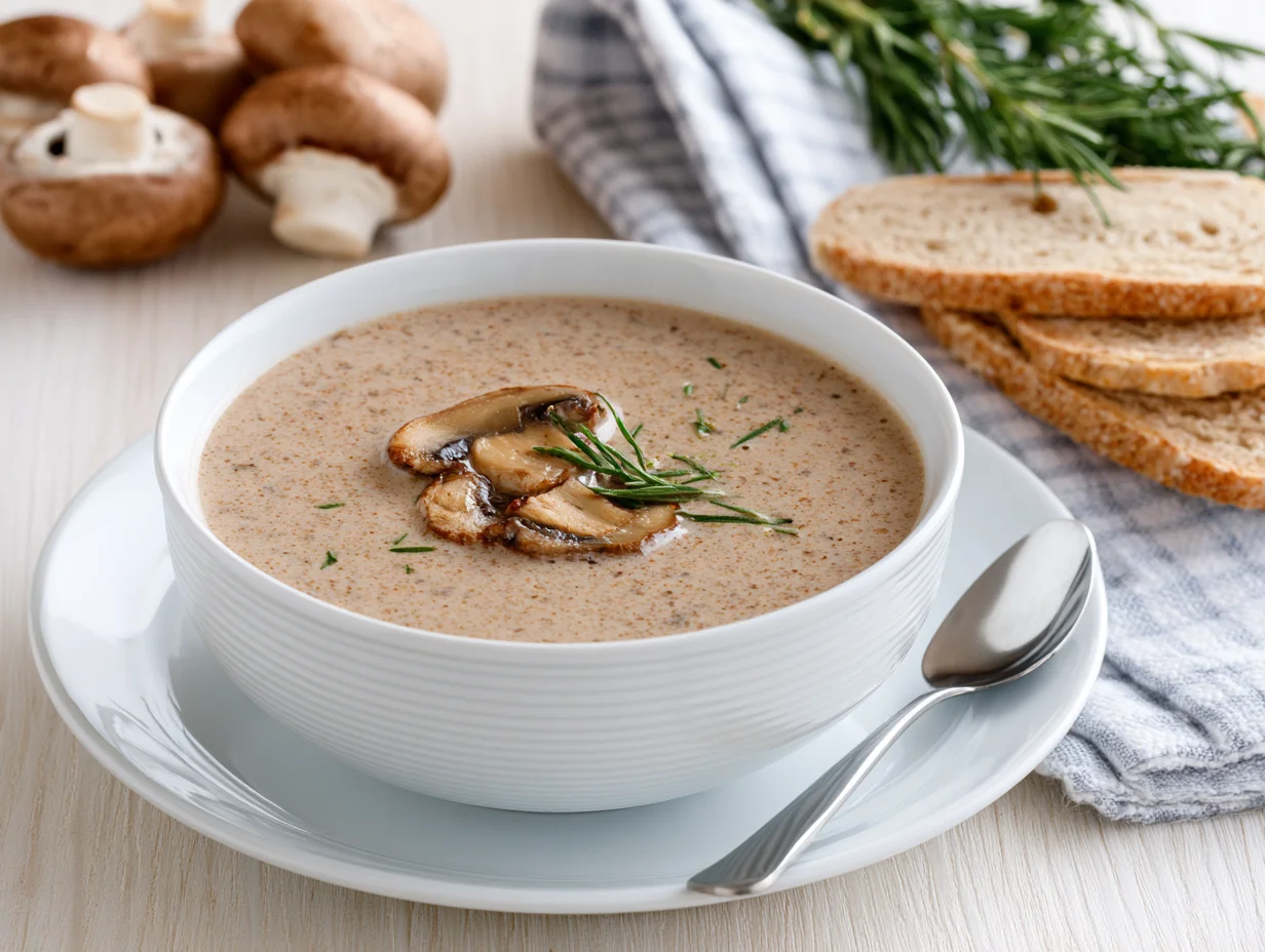 Earthy Creamy Mushroom Soup Recipe
