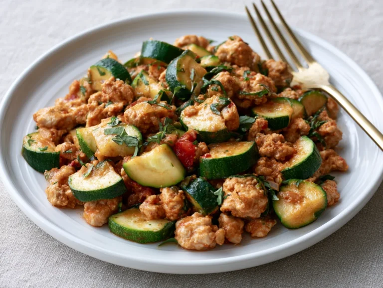 Easy Ground Turkey Zucchini Skillet Recipe