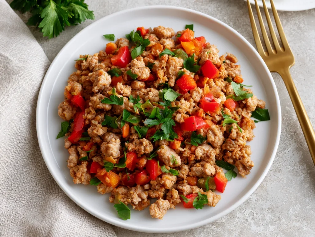 Easy Ground Turkey and Peppers Recipe