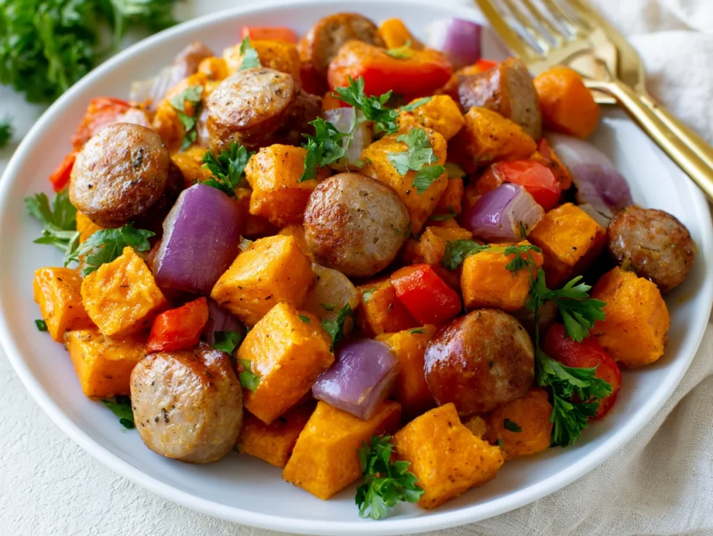 Easy Sausage Sweet Potato Sheet Pan Recipe