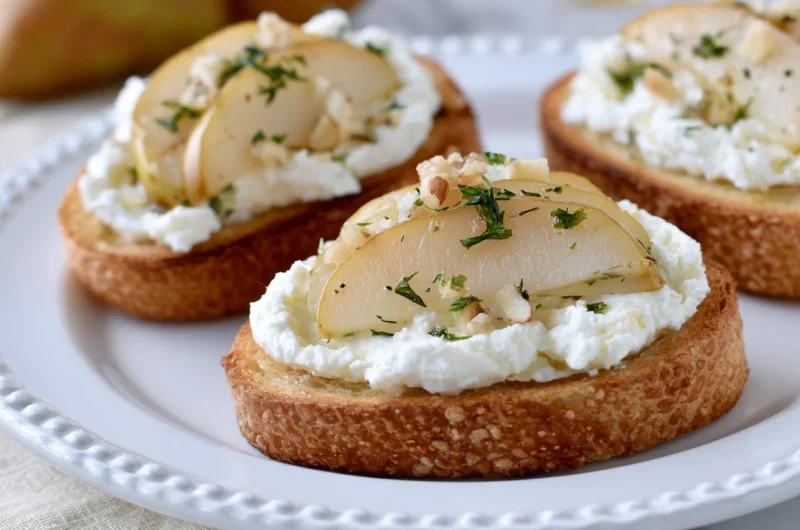 Elegant Pear Goat Cheese Crostini Recipe
