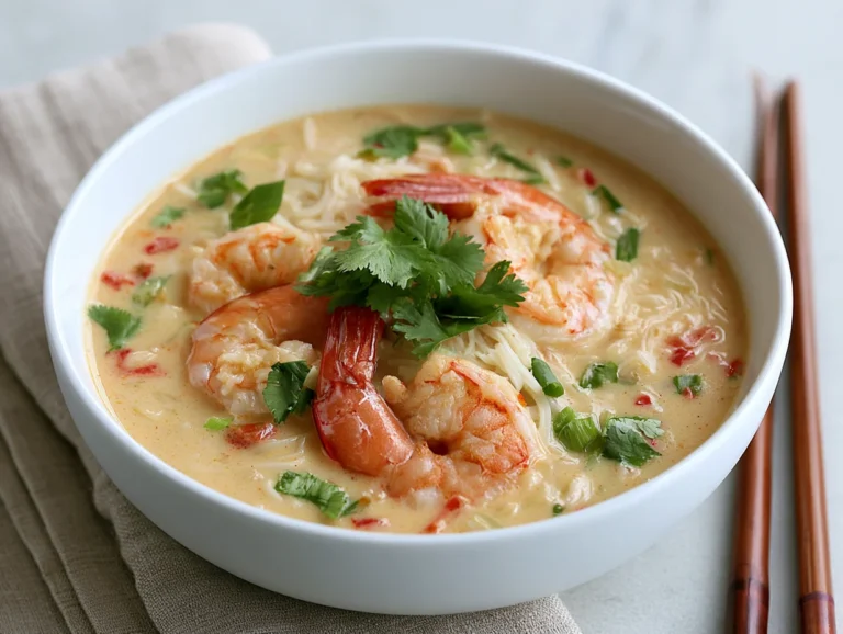 Flavorful Thai Shrimp Coconut Noodle Soup Recipe