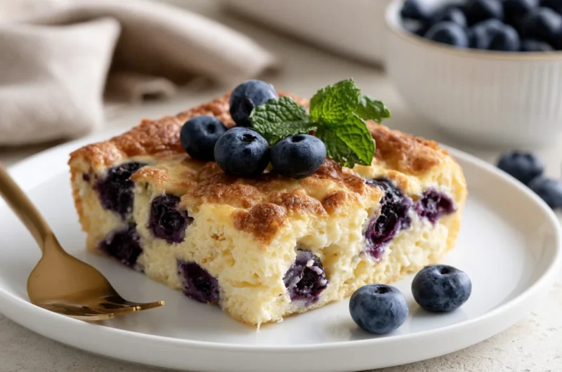 Fluffy Blueberry Cottage Cheese Breakfast Bake Recipe