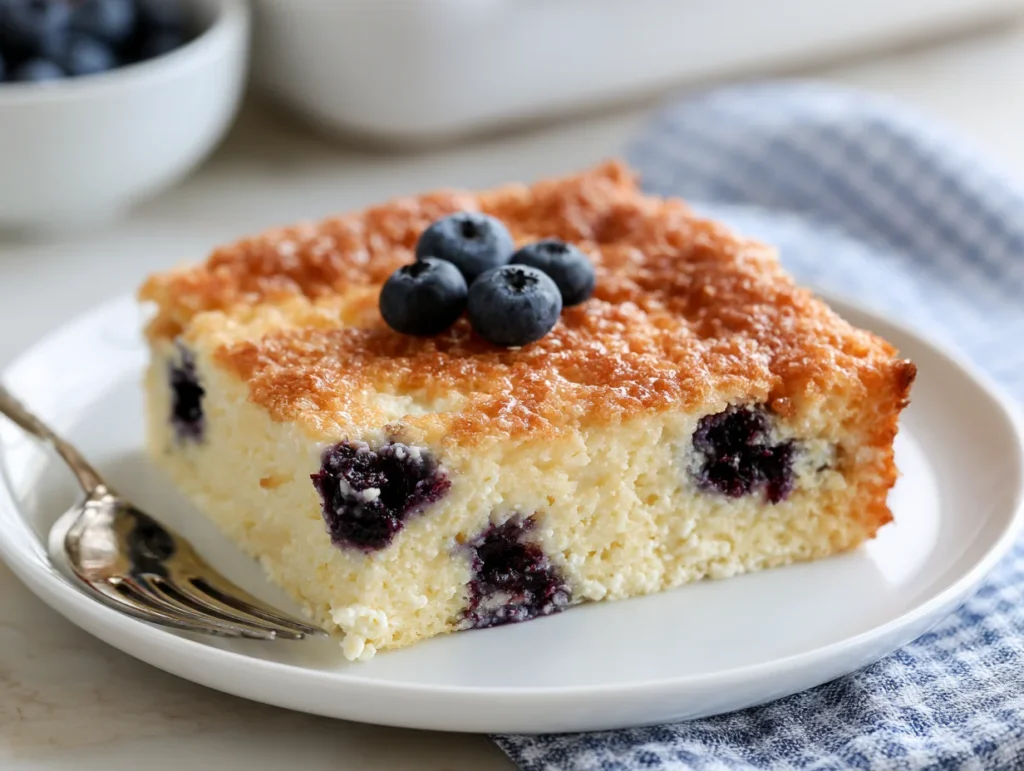 Fluffy Blueberry Cottage Cheese Breakfast Bake Recipe