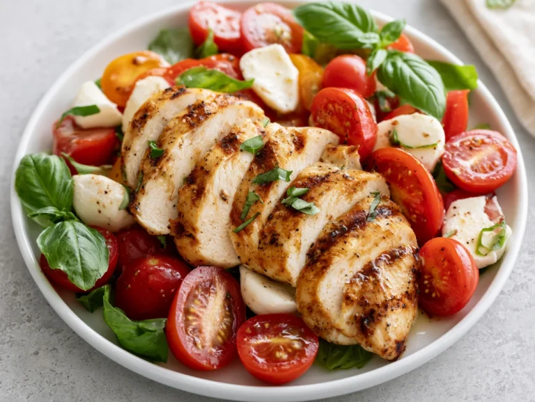 Fresh Caprese Salad with Grilled Chicken Recipe