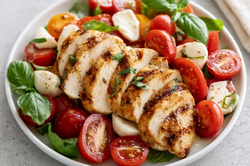 Fresh Caprese Salad with Grilled Chicken Recipe