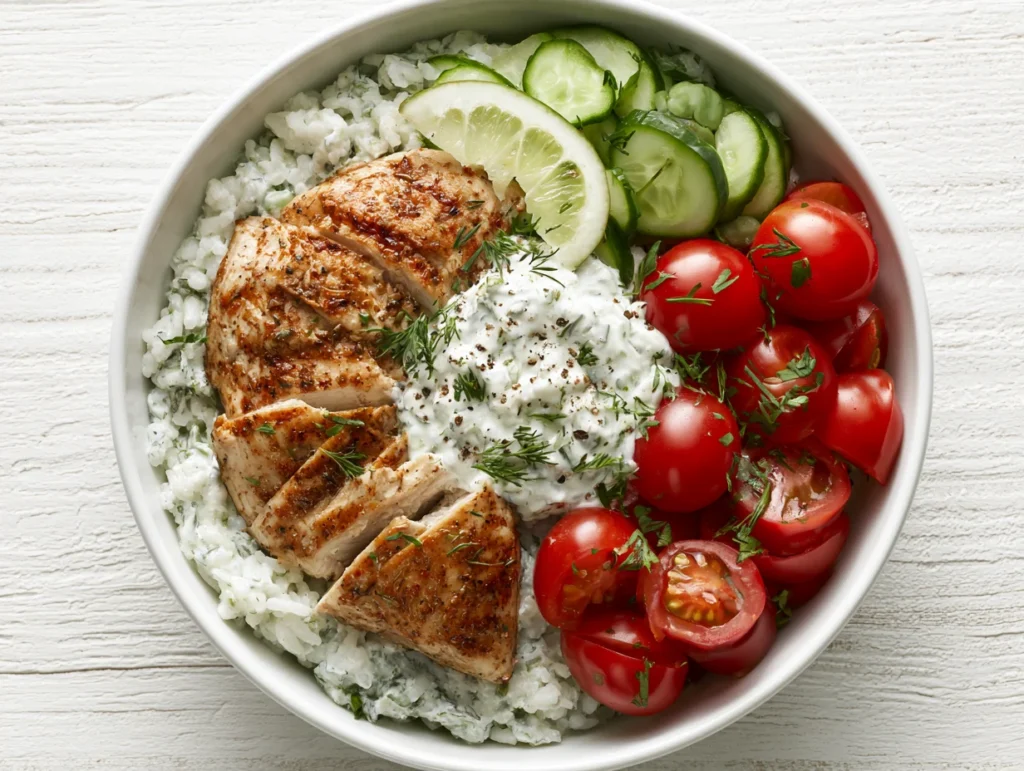 Fresh Chicken Tzatziki Bowl Recipe